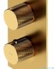 Omnires Contour system prysznicowy podtynkowy termostatyczny złoty szczotkowany SYSCT11GLB